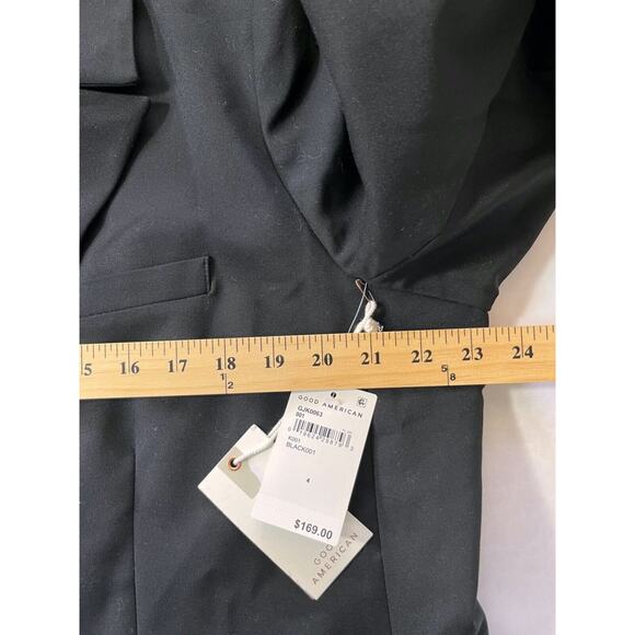 NWT Good American Boss Blazer 2.0 size 4 XL Double Breasted Oversized Black - Picture 7 of 8